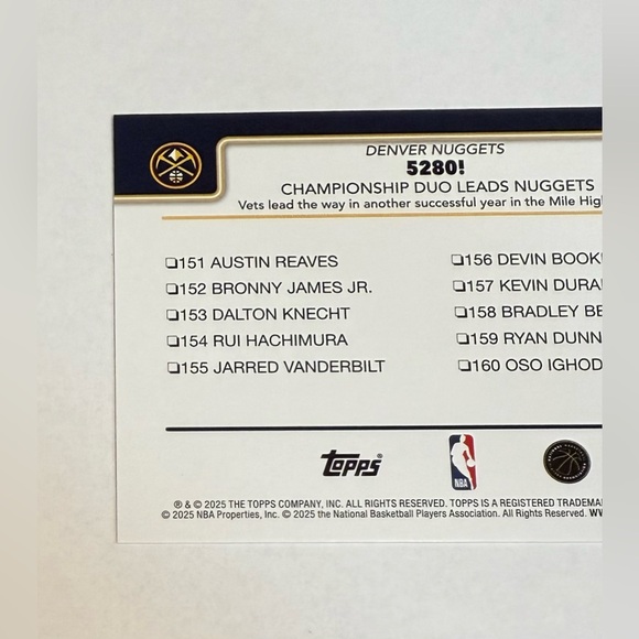 2025 Topps Championship Duo Leads 5280! Flagship # 286 - Picture 7 of 8